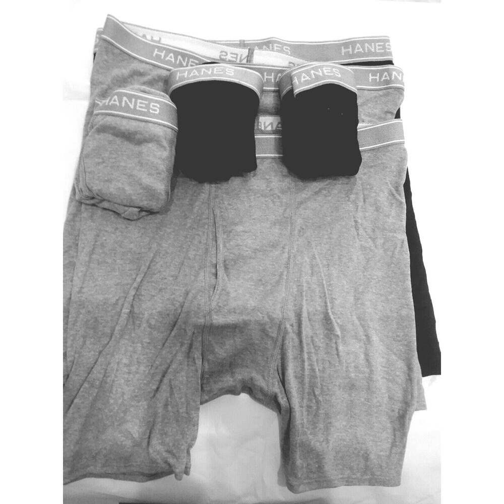Hanes 7349Z5 Men's Tagless Waistband Boxer Brief, Size L - 6 Pack